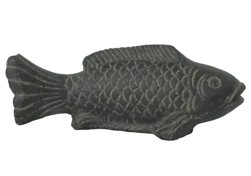 Artikelbild 1 des Artikels “Fisch auf Sockel, 25 cm L | aus Stein geschnitzt, handgefertigt & farbig “